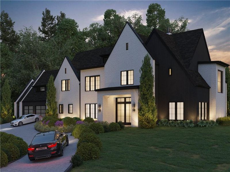 Front exterior of a new home in , Roswell, GA, highlighting curb appeal (Image 4).