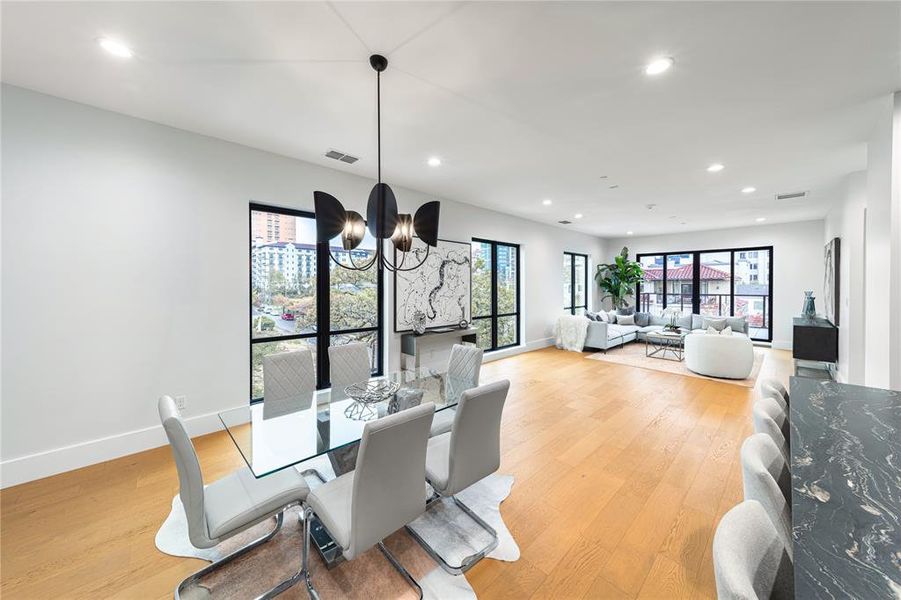 Furnished interior view inside a new home in , Dallas (Image 11).