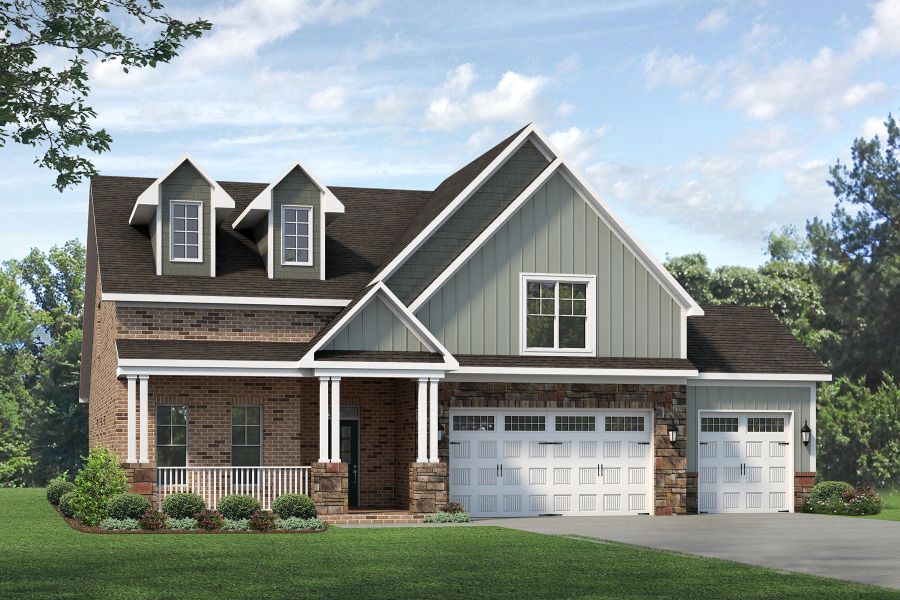 Representative exterior photo of a completed home built from the Ashton by Keystone Homes NC in Weybridge, Burlington, NC (Image 31).