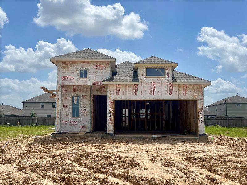 In-progress construction of a new home in Bergamo, Katy, TX (Image 4).