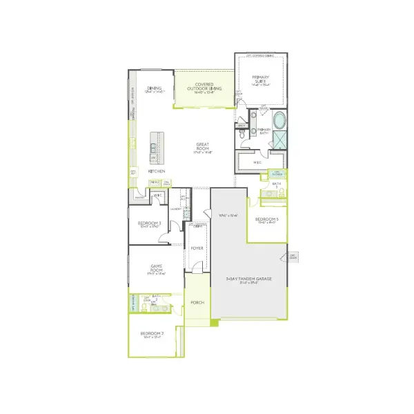 2D floor plan layout of this home in Soleo, San Tan Valley, AZ (Image 2). 2D floor plan layout of this home in Soleo, San Tan Valley, AZ (Image 2).