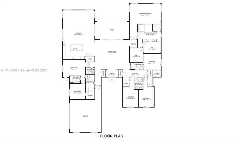 2D floor plan layout of this home in , Davie, FL (Image 3). 2D floor plan layout of this home in , Davie, FL (Image 3).