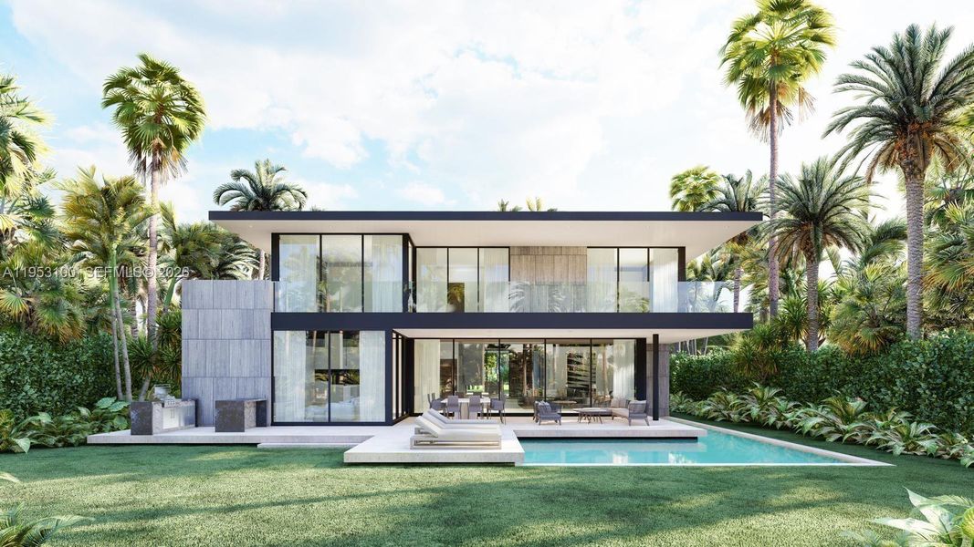 Exterior details and patio area of a home in , Bay Harbor Islands (Image 3). Exterior details and patio area of a home in , Bay Harbor Islands (Image 3).
