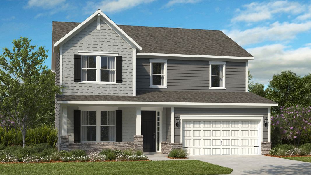 Representative exterior photo of a completed home built from the Madison Signature by Taylor Morrison in The Coves on Lake Wylie, Charlotte, NC (Image 21).