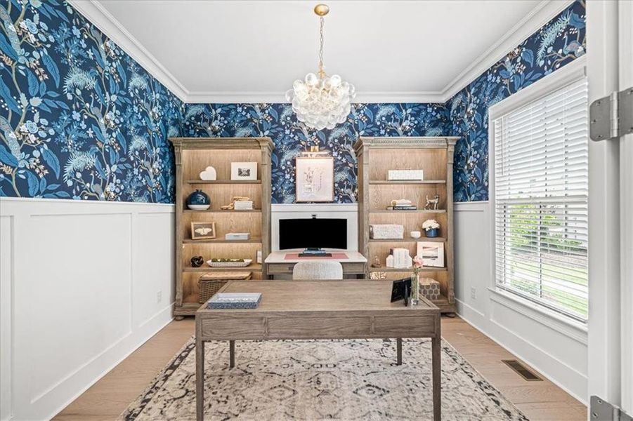 Furnished interior view inside a new home in Manning on the Square, Alpharetta (Image 6).