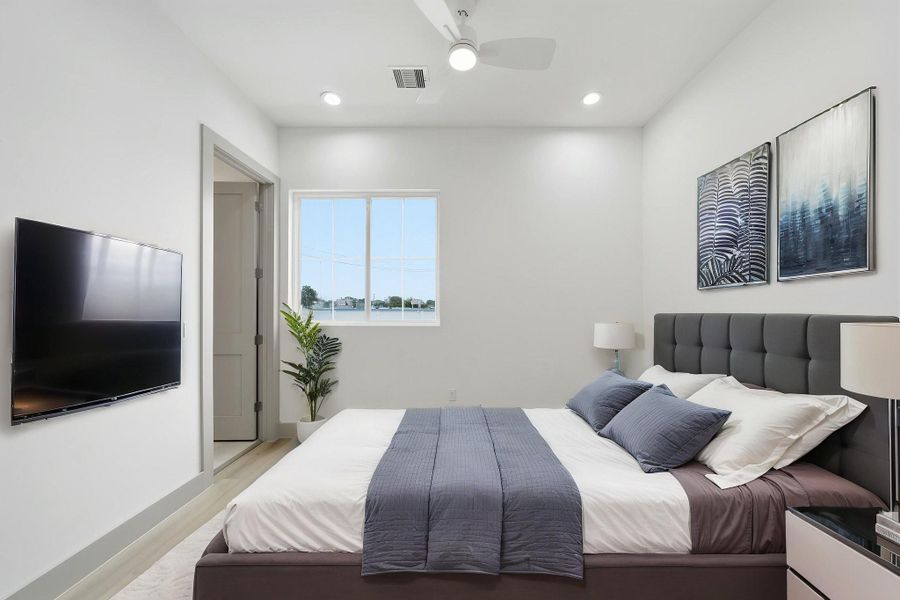 Virtually staged - Guest bedroom on the 3rd floor. Not pictured is a really good sized closet!