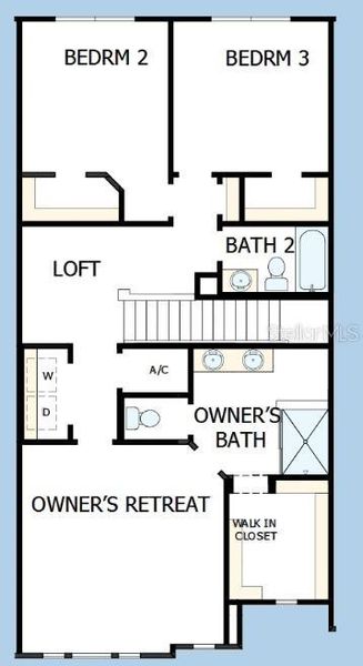 2D floor plan layout of this home in , Wesley Chapel, FL (Image 3).