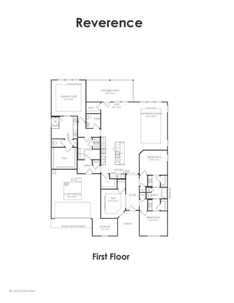 2D floor plan layout for the Reverence by Del Webb in Del Webb Sugar Land at Ryehill, Sugar Land, TX (Image 3).