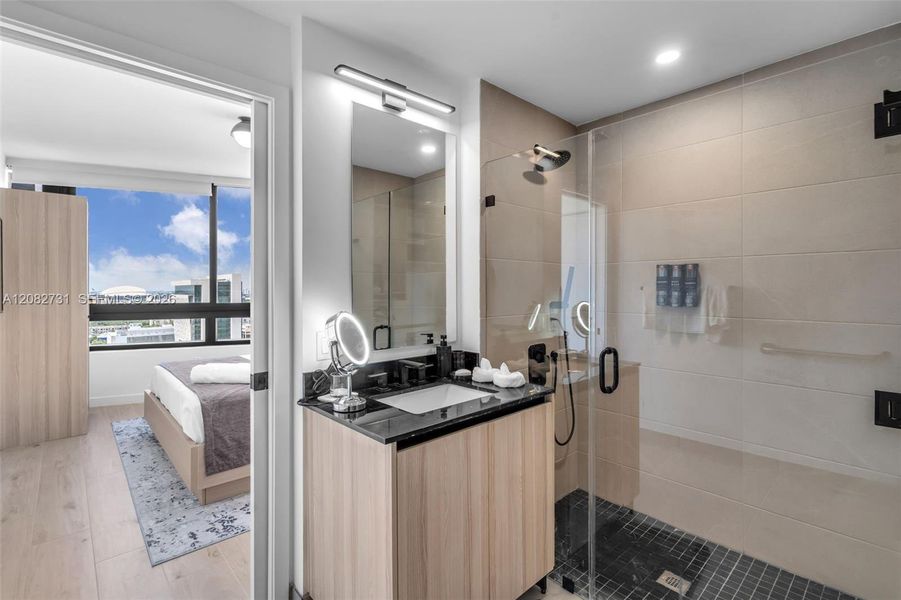 Furnished interior view inside a new home in , Miami (Image 15).