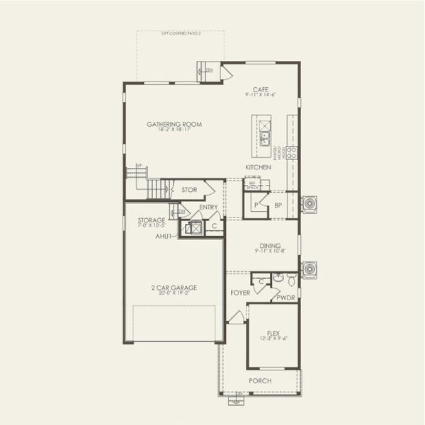 2D floor plan layout for the Loyola by Pulte Homes in Cordovan, Firestone, CO (Image 4).