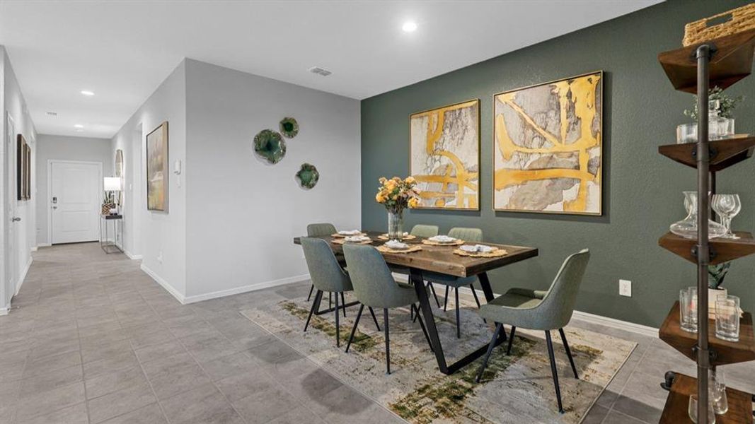 Furnished interior view inside a new home in Rosewood at Beltmill, Fort Worth (Image 27). Furnished interior view inside a new home in Rosewood at Beltmill, Fort Worth (Image 27).