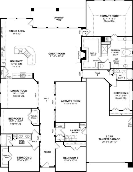 The Hayden floor plan by K. Hovnanian Homes. 1st Floor shown. *Prices, plans, dimensions, features, specifications, materials, and availability of homes or communities are subject to change without notice or obligation.