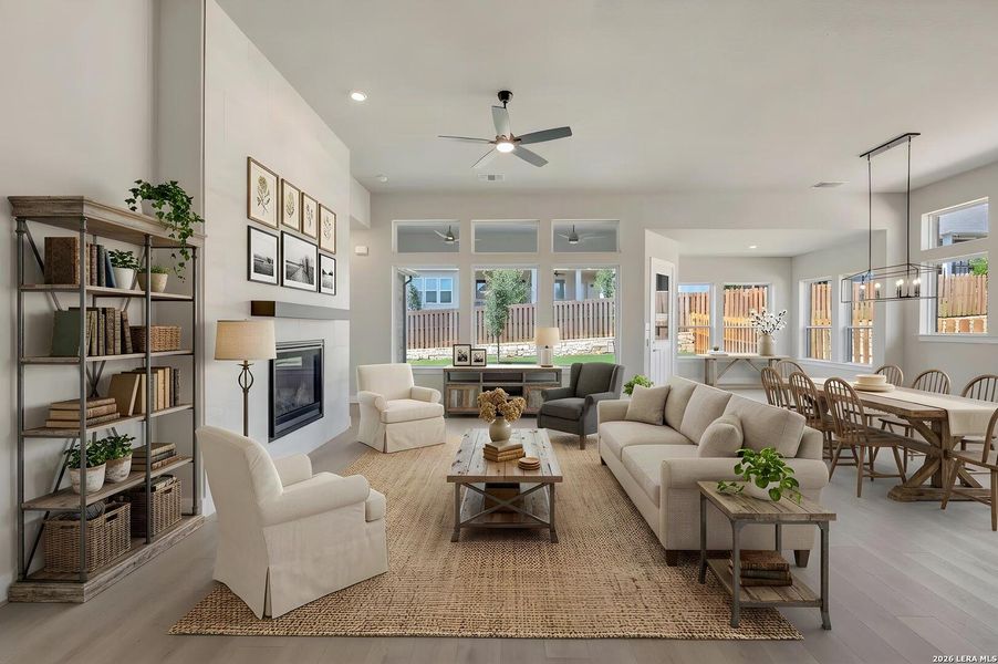 Furnished interior view inside a new home in Windsong - Legacy Series, Boerne (Image 9). Furnished interior view inside a new home in Windsong - Legacy Series, Boerne (Image 9).