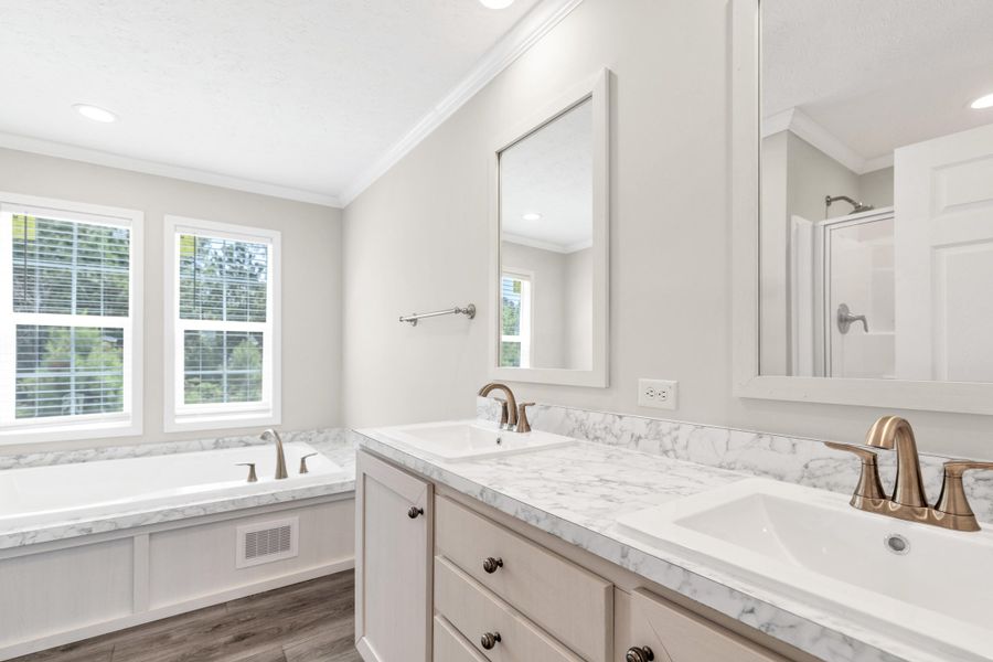 Furnished interior view inside a new home in , Cross (Image 14).