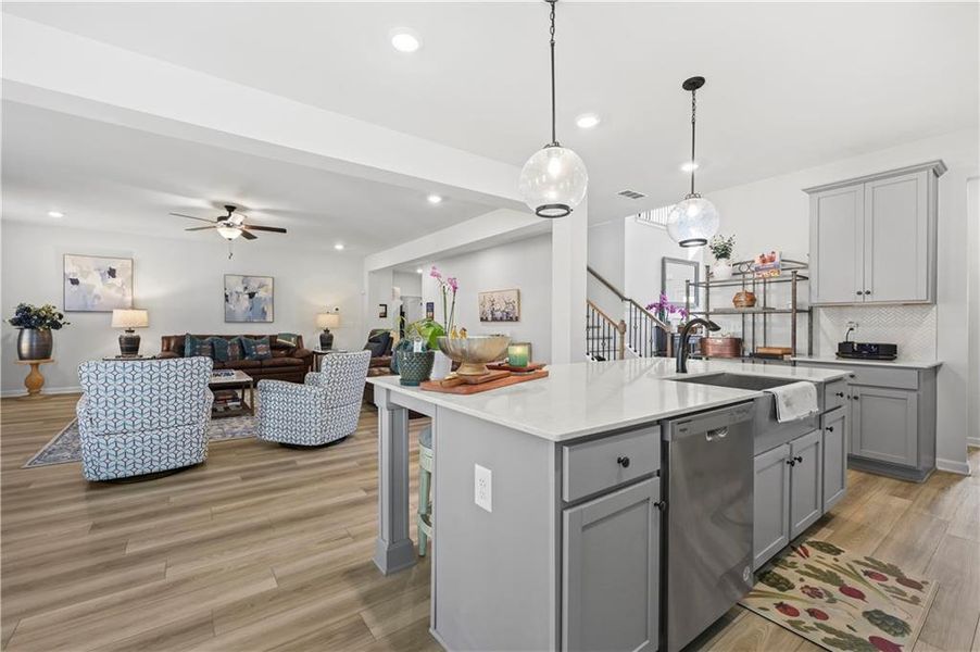 Furnished interior view inside a new home in , Atlanta (Image 22).