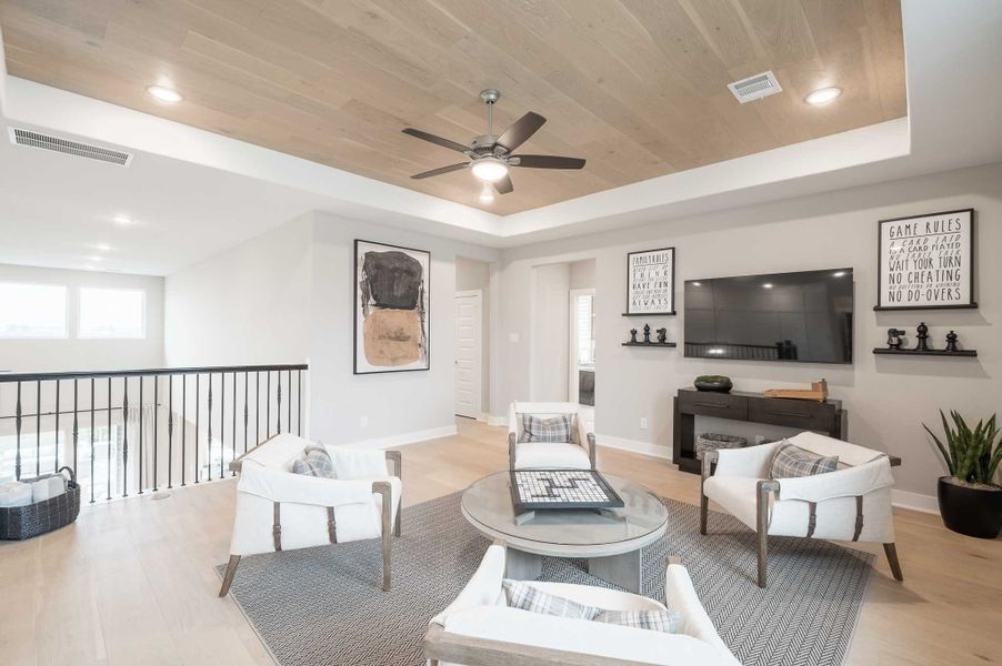 Representative furnished interior of a home built from the Milan by Tri Pointe Homes in Dunham Pointe, Cypress (Image 90).