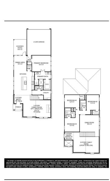 2D floor plan layout of this home in Bridgeland, Cypress, TX (Image 3).