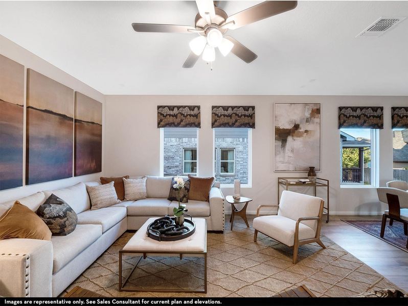 Furnished interior view inside a new home in Sweetgrass Village, Crosby (Image 7). Furnished interior view inside a new home in Sweetgrass Village, Crosby (Image 7).