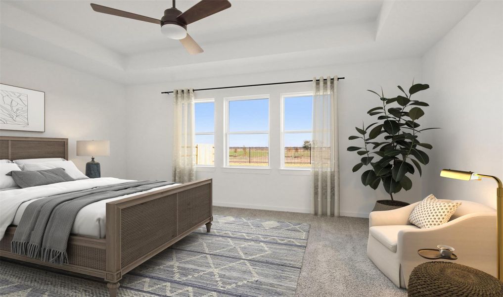 Spacious primary suite (*Photo not of actual home and used for illustration purposes only.)