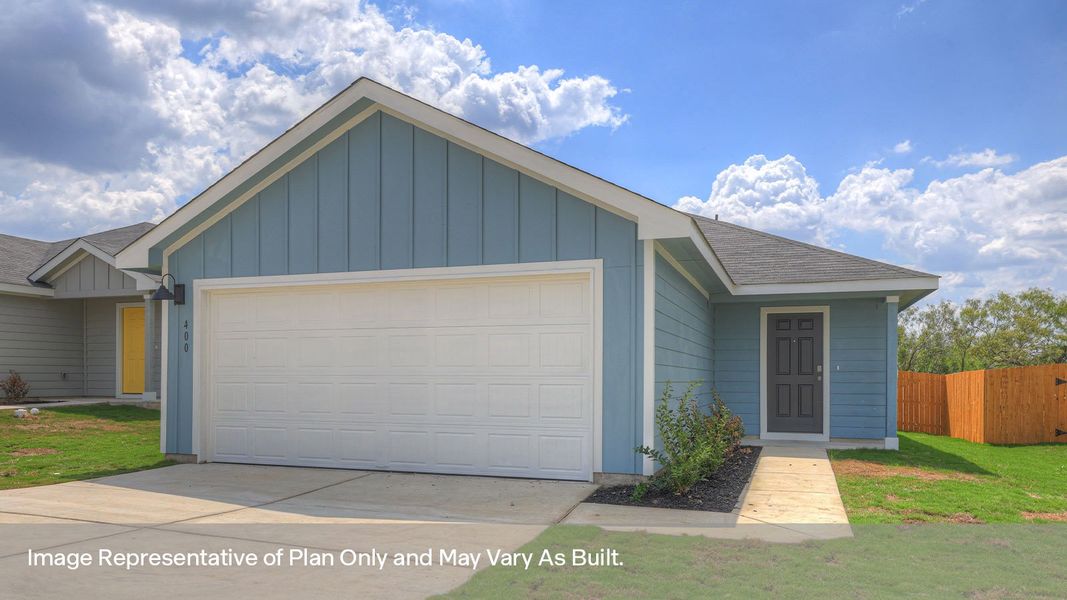 Front exterior of a new home in Bollinger, Maxwell, TX, highlighting curb appeal (Image 1). Front exterior of a new home in Bollinger, Maxwell, TX, highlighting curb appeal (Image 1).