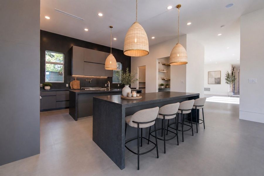 Stunning double island with Dekton countertops Stunning double island with Dekton countertops