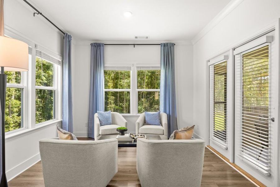 Furnished interior view inside a new home in Twelve Parks 55+, Sharpsburg (Image 17).