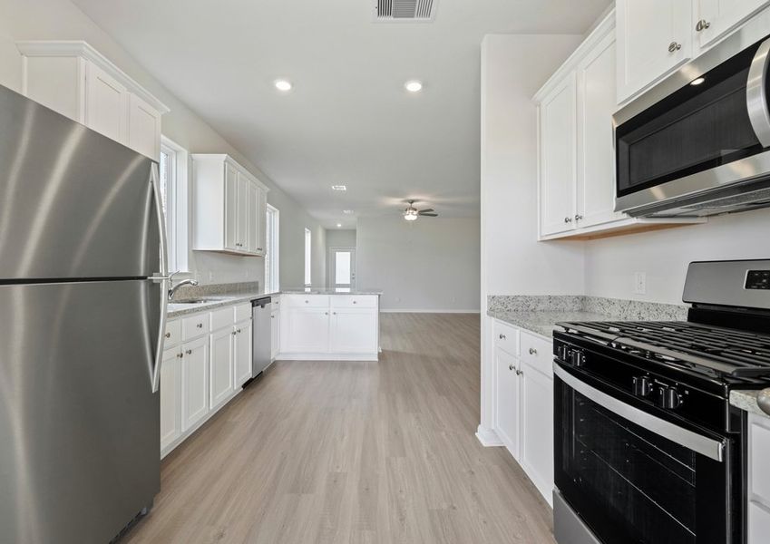 Kitchen with granite countertops Kitchen with granite countertops