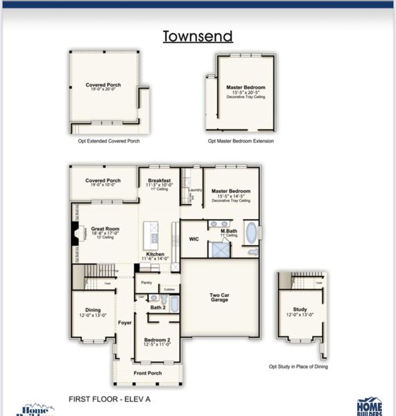 2D floor plan layout of this home in White Oak, Arlington, TN (Image 2).