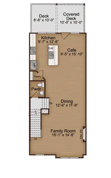 2D floor plan layout for the Richmond by McKinley Homes in Towns at Enclave, Lawrenceville, GA (Image 5).