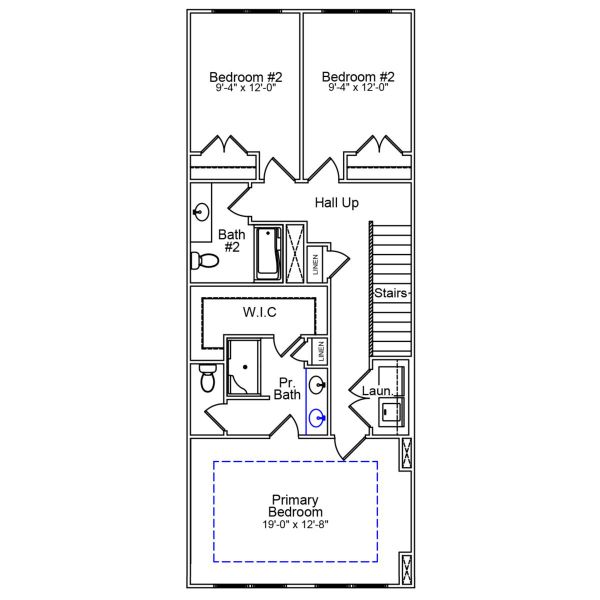 2D floor plan layout of this home in Sloan Station, Charlotte, NC (Image 3).