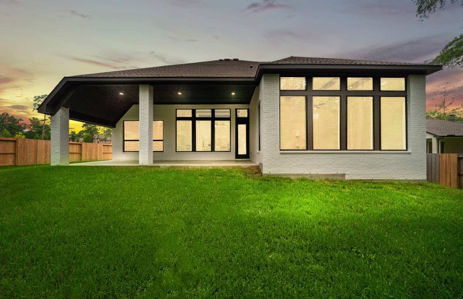 Exterior details and patio area of a home in Bridgeland 60′, Cypress (Image 22).