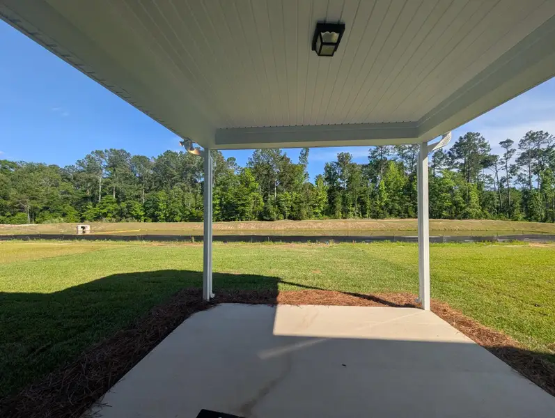 Exterior details and patio area of a home in Parker's Preserve, Ridgeville (Image 2).