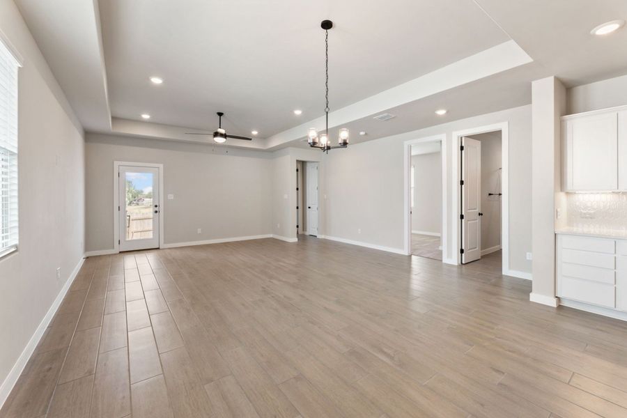 Representative unfurnished interior of a home built from the Pecos by Hakes Brothers in Highland Ridge, New Braunfels (Image 24).