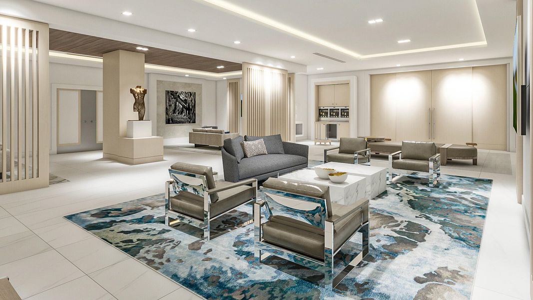 CLUB ROOM - 6TH FLOOR RENDERING