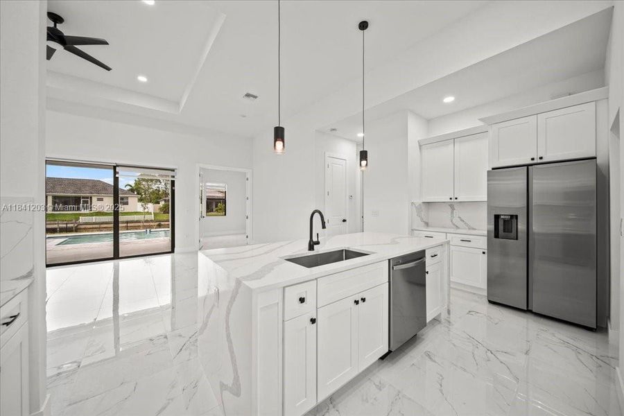 Furnished interior view inside a new home in , Cape Coral (Image 15). Furnished interior view inside a new home in , Cape Coral (Image 15).