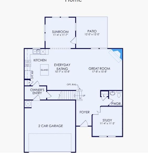 2D floor plan layout of this home in Anderson Point, McDonough, GA (Image 3).