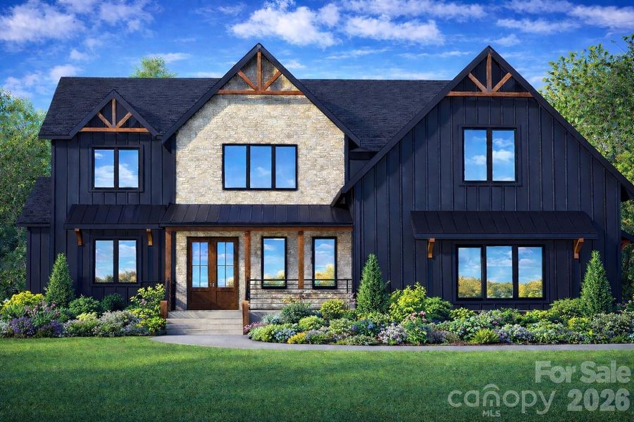 Front elevation rendering. Front elevation rendering.