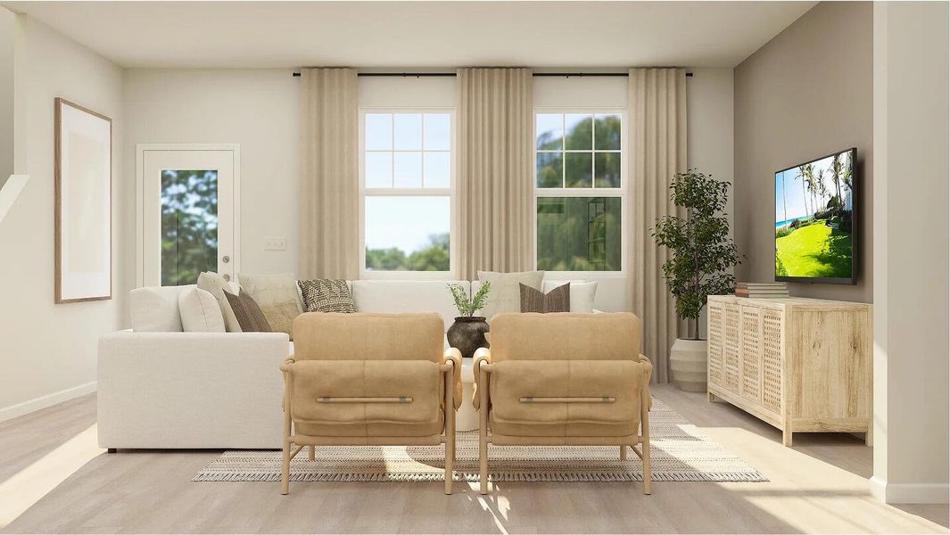 Furnished interior view inside a new home in Dawson Pointe, Summerville (Image 2).