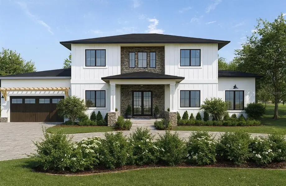 Front exterior of a new home in , Belleair, FL, highlighting curb appeal (Image 1). Front exterior of a new home in , Belleair, FL, highlighting curb appeal (Image 1).