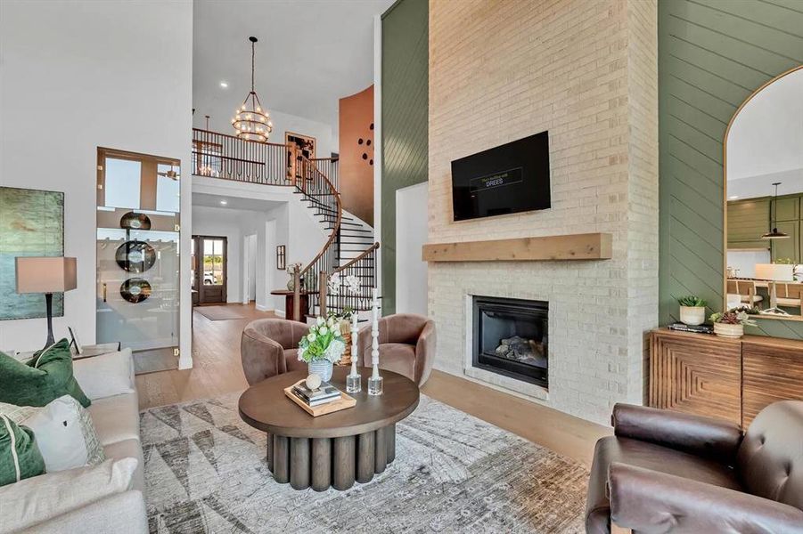 Furnished interior view inside a new home in Trinity Falls 60, McKinney (Image 12).