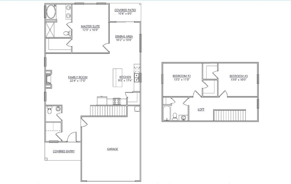 2D floor plan layout of this home in Edgewood Estates, Piedmont, SC (Image 4).