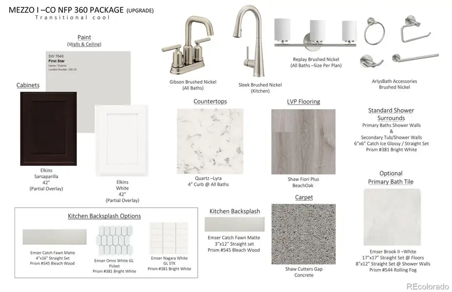 Sample of building materials used in homes in The Aurora Highlands, Aurora (Image 29).