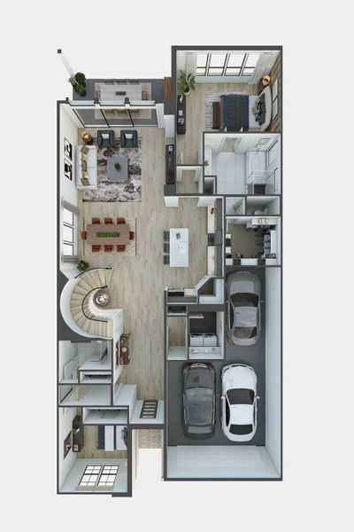2D floor plan layout of this home in The Arbor At Pecan Ridge, Fulshear, TX (Image 3).