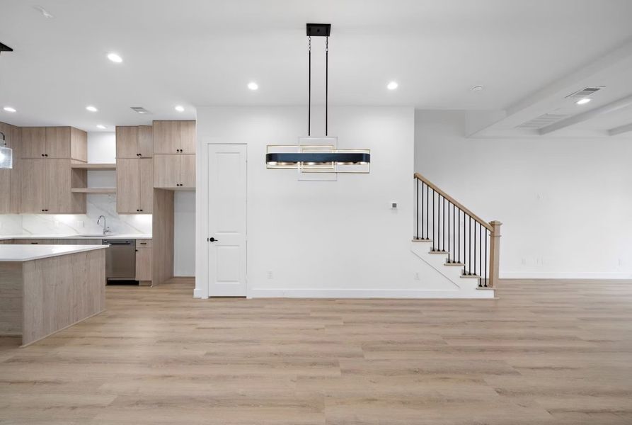 Representative furnished interior of a home built from the The Gianna by Riverway Homes in The Heights Haus Collection, Houston (Image 4).