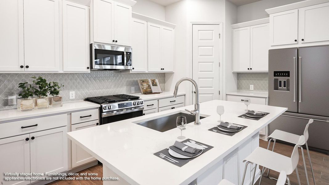 Furnished interior view inside a new home in Crosswinds, Kyle (Image 9).