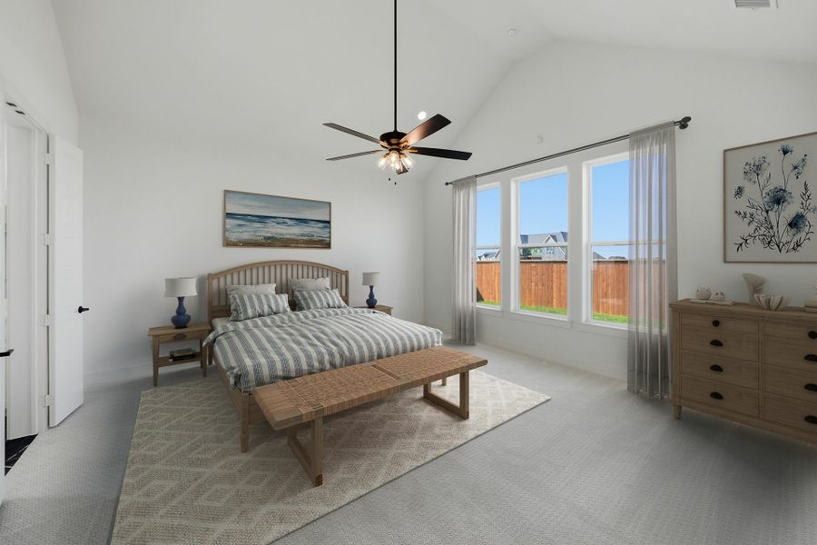 Furnished interior view inside a new home in Park Place - 80' Lots, Prosper (Image 29).