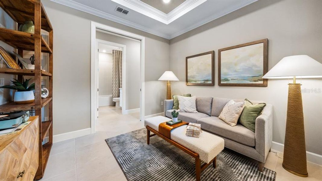 Furnished interior view inside a new home in Esplanade at Wiregrass Ranch, Wesley Chapel (Image 14).