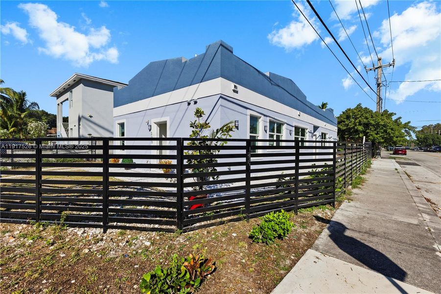 Exterior details and patio area of a home in , Miami (Image 2). Exterior details and patio area of a home in , Miami (Image 2).