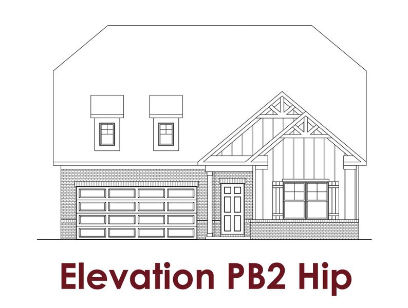 Representative rendering of the exterior for the Bluff                                                                Primary Suite on Main by Chafin Communities (Image 21).