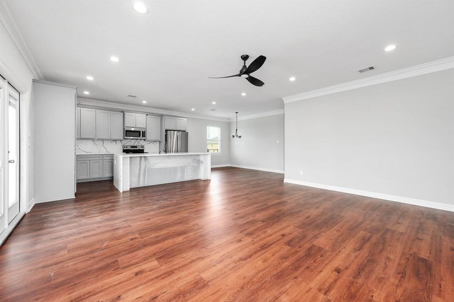 Furnished interior view inside a new home in , Galveston (Image 9). Furnished interior view inside a new home in , Galveston (Image 9).